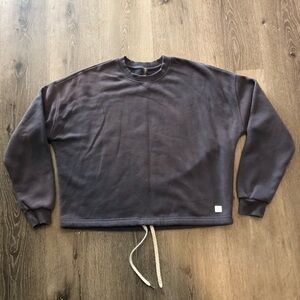 Vuori Sweatshirt Womens  Cropped Crew Drawstring Hem Fleece VW235